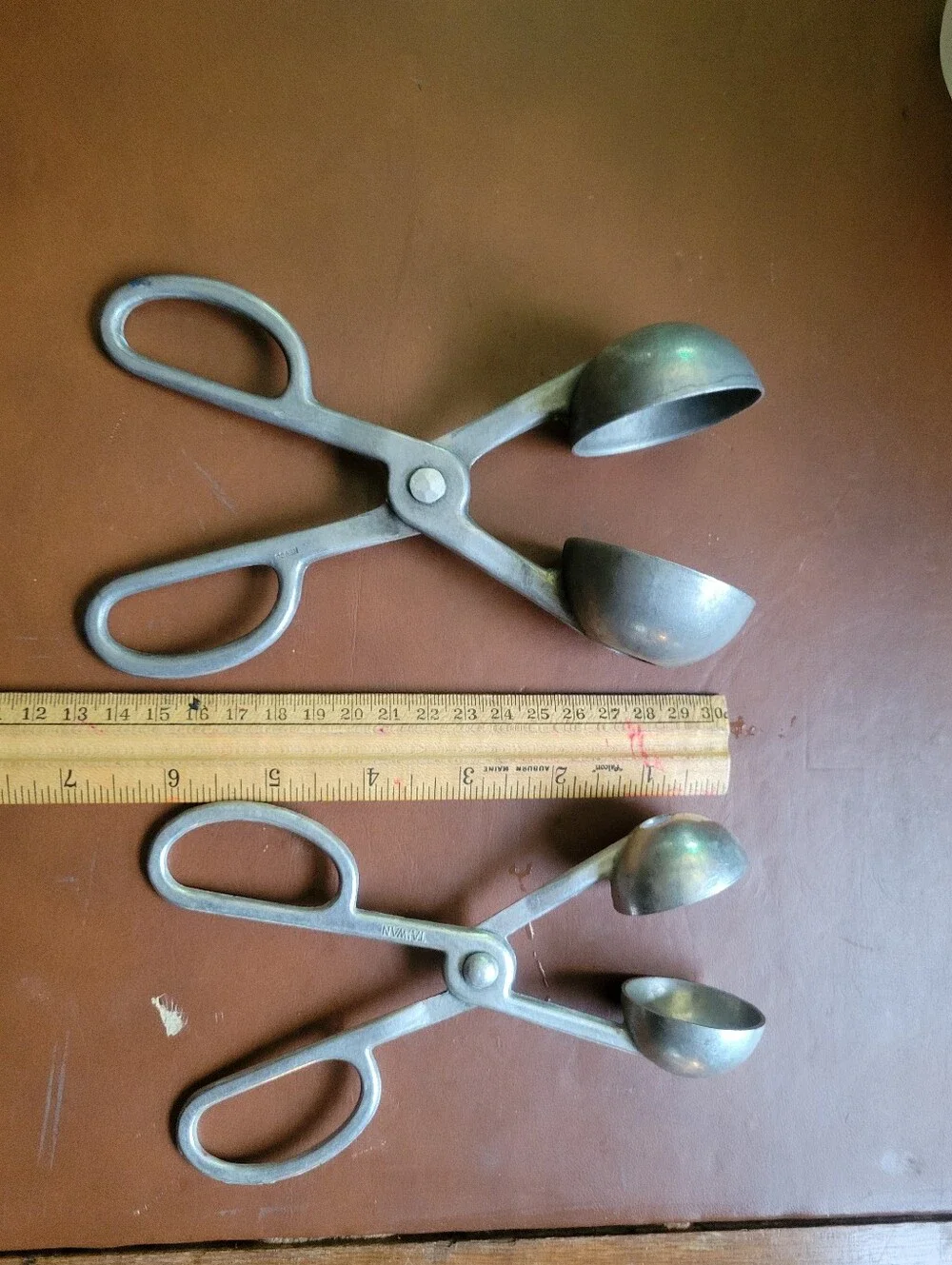 2 Vintage Cast Aluminum Meatball Maker Kitchen Utensil Tool Taiwan/Japan